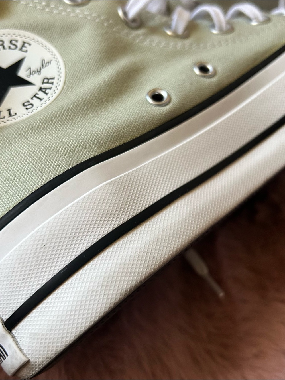 Converse All Star High-Top PLATFORM Sneakers in Sage Green - Picture 5 of 7